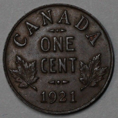 1921 *XF+* GEORGE V small cent CANADA (NICE HIGH Quality Example 