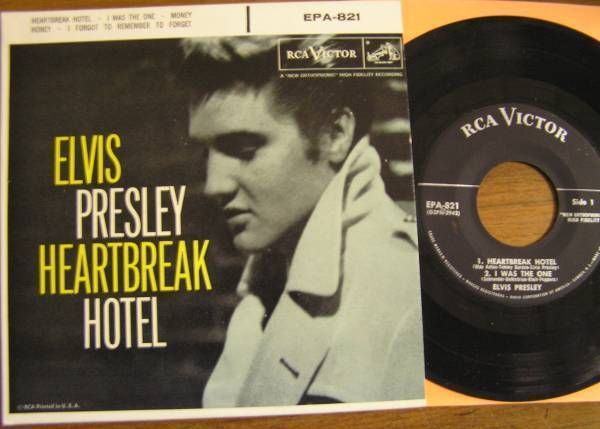 RARE ELVIS PRESLEY EPA 821 HEARTBREAK HOTEL NO DOG  