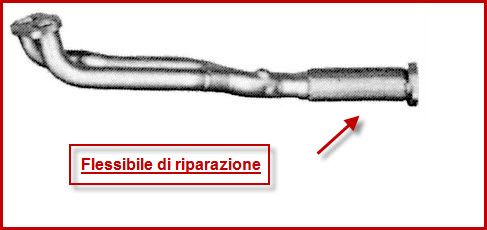 FLESSIBILE MARMITTA COLLETTORE FIAT BARCHETTA pot spun  