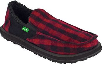 Sanuk Lumber Jack Chill sidewalk surfers Red NWT $65  