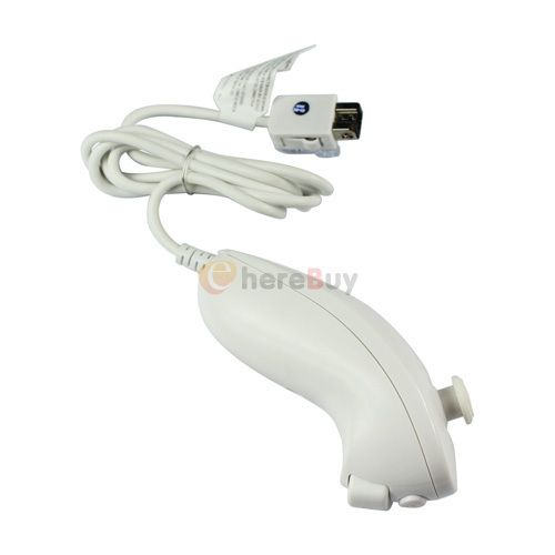 WHITE NUNCHUCK CONTROLLER FOR NINTENDO WII VIDEO GAME  