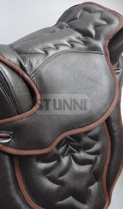 Genuine Leather Treeless Saddle Brown, see Video TS 018  