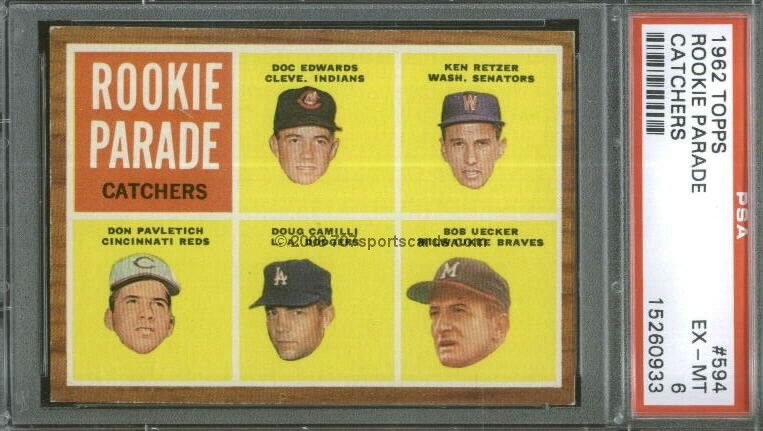 1962 Topps 594 (R) Parade Bob Uecker PSA 6 (0933)  