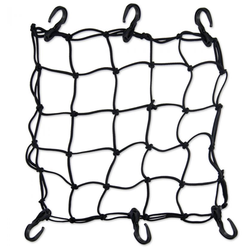 Premium Bike Bungee Cargo Net   X Thick Cord   6 Hooks