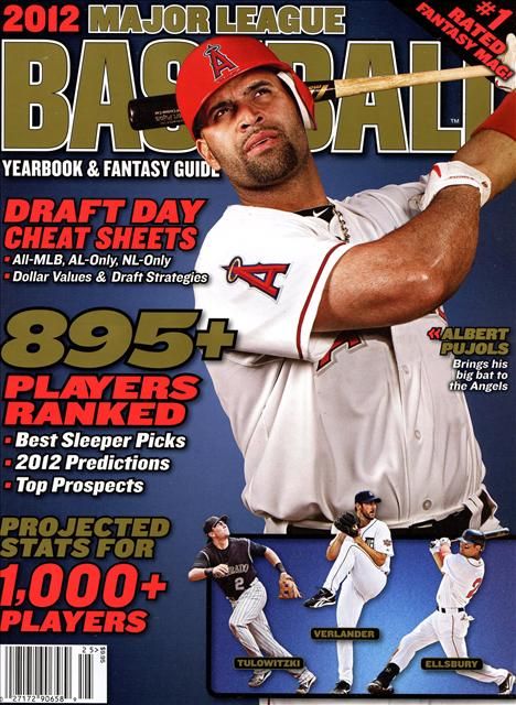 2012 Major League Baseball Magazine ANAHEIM ANGELS ALBERT PUJOLS 