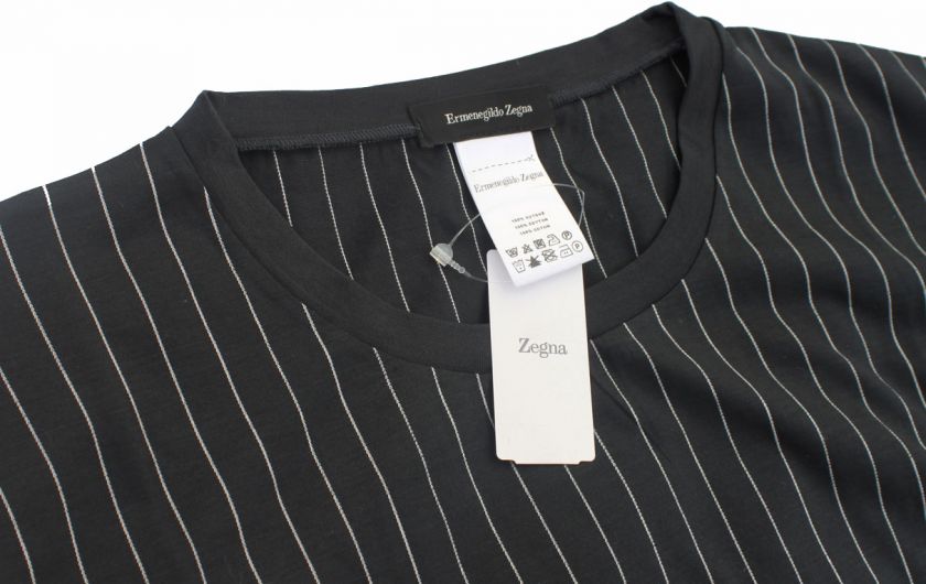 NEW ERMENEGILDO ZEGNA 100%AUTH BEAUT BLK PINSTRIPE SHIRT XL  