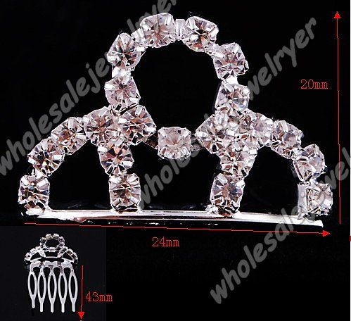 60pcs Rhinestone&alloy 5style Tare Hair Crow wholesale  