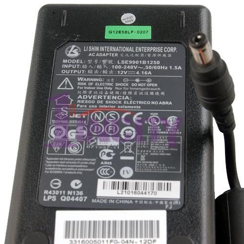 NEW Genuine LI SHIN LSE9901B1250 12V 4.16A AC ADAPTER  