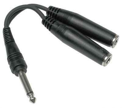 Hosa YPP 111 Adaptor  1/4 (M) to 2 1/4 (F) Y adapter  