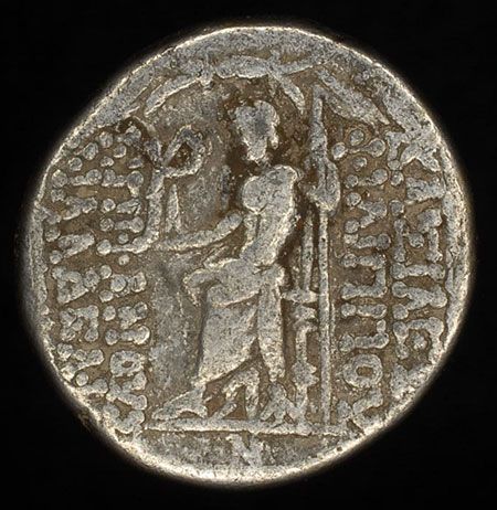 An Ancient Greek Silver Tetradrachm coin of Philip Philadelphos 93 83 