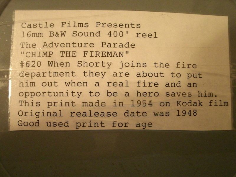 Chimp The Fireman (1948) Castle Films 16mm 400  