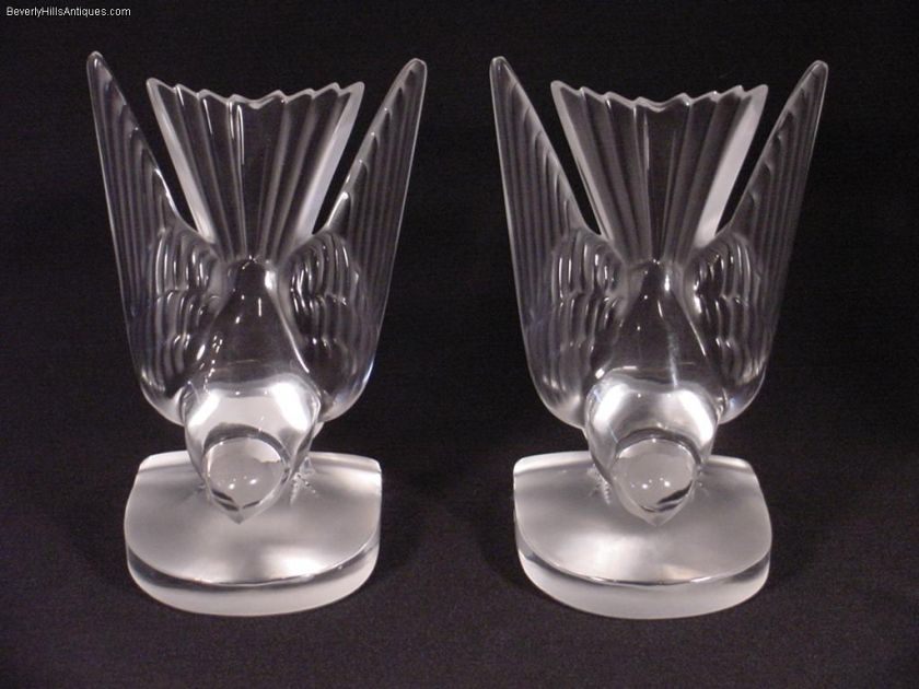 Lalique Swallow Hirondelles Book Ends List Price $1635  