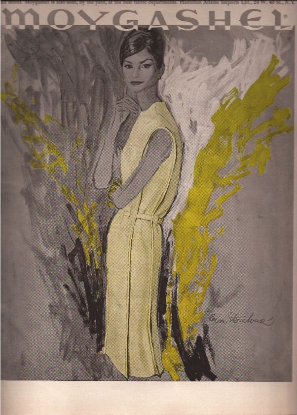 Fashion Illustration*Moygashel*Brian Stonehouse 1960  