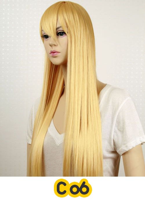 COSPLAY WIG Hair Costume Long Pink Skyblue Violet Green Blue Yellow 