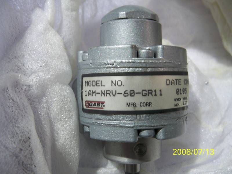 GAST AIR POWERED GEAR MOTOR  1AM NRV 60 GR11 NEW  