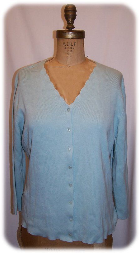 NORTHSTYLE~NEW~LIGHT AQUA CARDIGAN SWEATER~1X  