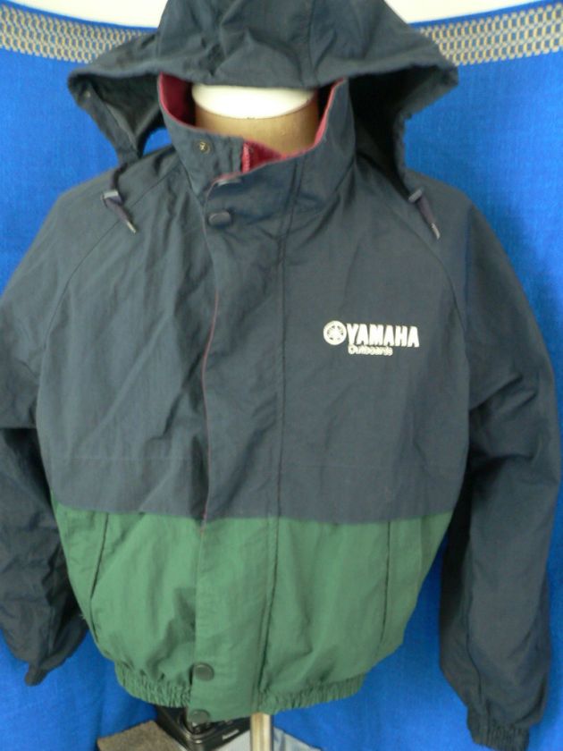 YAMAHA OUTBOARDS Mens Nylon Hooded Jacket Size Small  