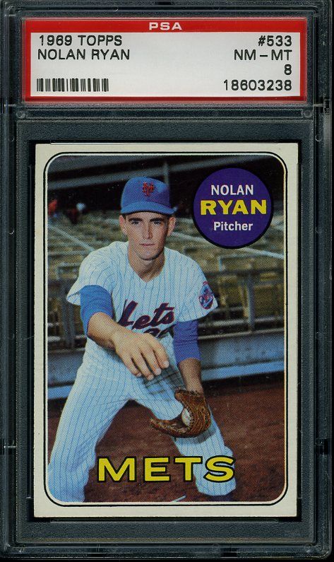 1969 TOPPS #533 NOLAN RYAN PSA 8 CENTERED HOF *2425  