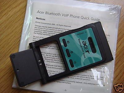 Acer Bluetooth PCMCIA Cardbus VT25010 Skype MSN Phone  
