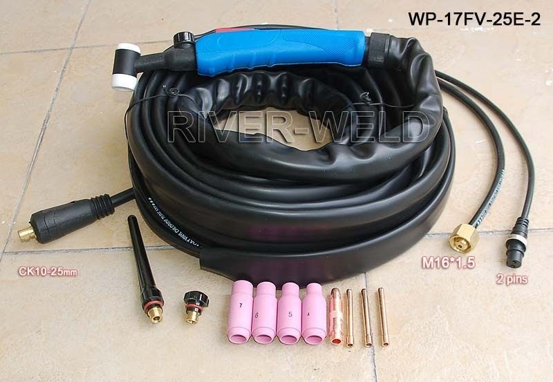 WP 17FV 25E 2 TIG welding Flexible Valve torch body 25  