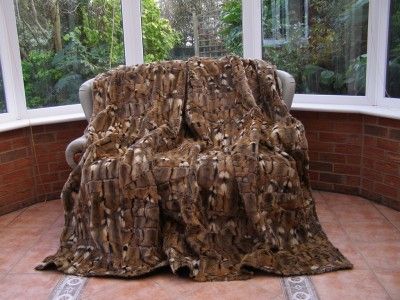 Luxury real HASMSTER fur throw,blanket 225x205,pelzdecke  