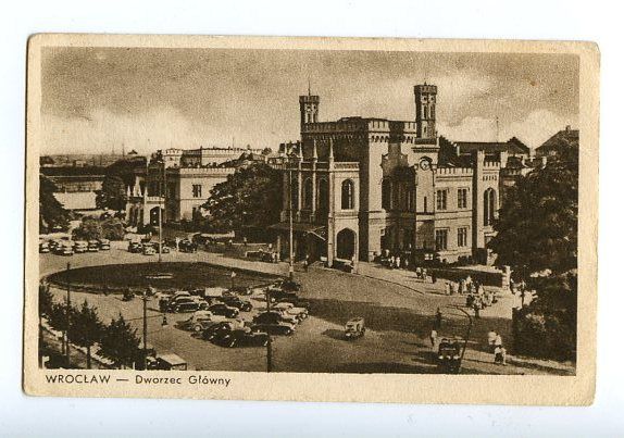 Poland WROCLAW Main Railway Station Dworzec Glowny OLD  