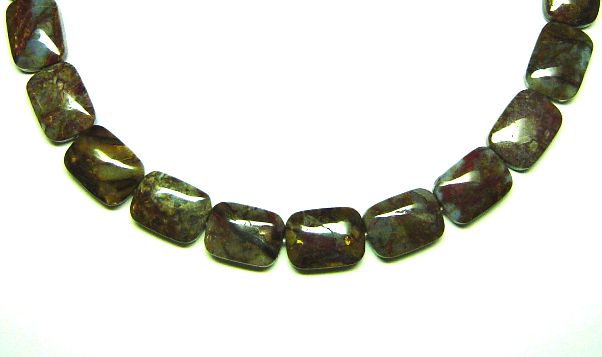 10 LARGE NATURAL Pietersite Flat Rectangle Beads 12x16 K3804  