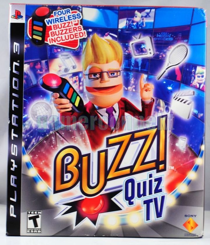 Buzz Quiz TV + 4 Buzzers PS3 BRAND NEW Very Rare OOP  