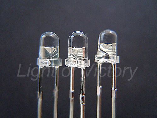 500p 3mm AMBER LED LAMP LIGHT 11,000mcd FREE RESISTORS  