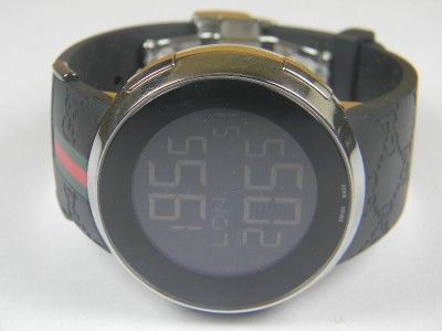   Gucci 114 I Gucci Digital GMT Black PVD Watch YA114207  