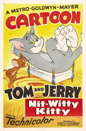 TOM AND JERRY POSTER   NIT   WITTY KITTY   RARE  