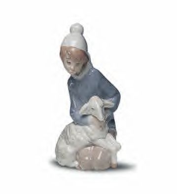 Lladro Shepherd with Lamb 4676 Childs Nativity Gloss  