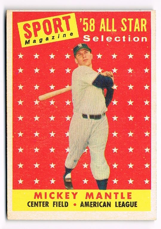   Mantle Sport 58 All Star Selection Card #487   Must See  