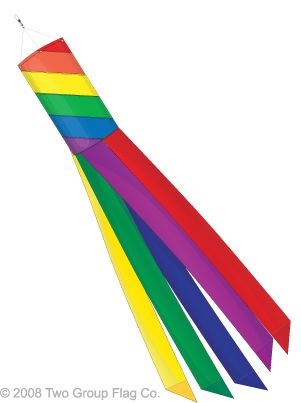 RAINBOW Applique Decorative Windsock  