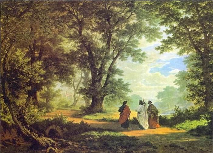 Road to Emmaus Robert Zund Oil Painting repro 36x48  