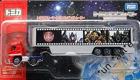 Takara TOMY Transformers TOMICA Optimus Prime Diecast Trailer SET 