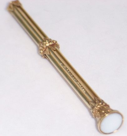 VICTORIAN GOLD SAMPSON MORDAN MAKERS MECHANICAL PROPELLING PENCIL SEAL 