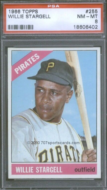 1966 Topps 255 Willie Stargell PSA 8 (6402)  