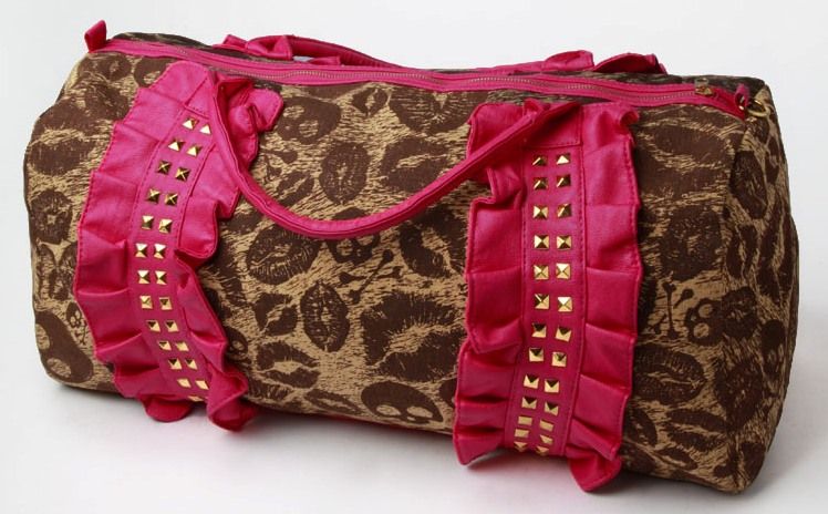 IRON FIST Kiss Of Death Duffle Bag Leopard Print  