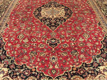 10x13 Beautiful Handmade Antique Persian Isfahan Silky Wool Rug Great 