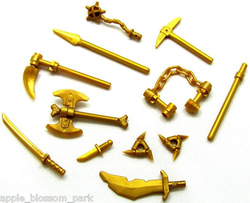 NEW Lego Ninjago Ninja GOLD WEAPON SET   