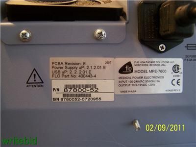 This FLO Healthcare Medical NiMH Power Supply Model MPE 7800 is in 