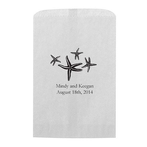 Wedding Personalized / Customized Starfish Paper Goodie / Goody Candy 