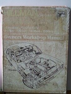 HILMAN & CHRYSLER AVENGER V4 HAYNES MANUAL 1970 78  