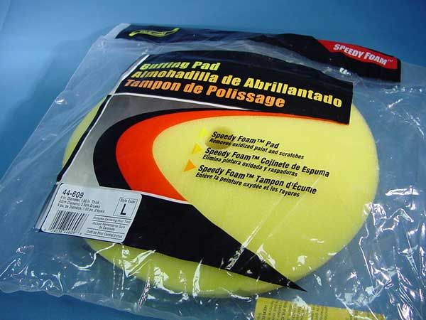 NEW 9 INCH YELLOW SPEEDY FOAM BUFFING PAD POLISH GRIND  