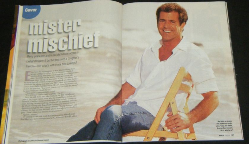 MEL GIBSON, JUDGE JUDY in People July 27, 1998  