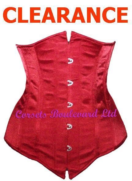 CLEARANCE   STEEL Boned UNDERBUST CORSET CINCHER Basque Goth Valentine 