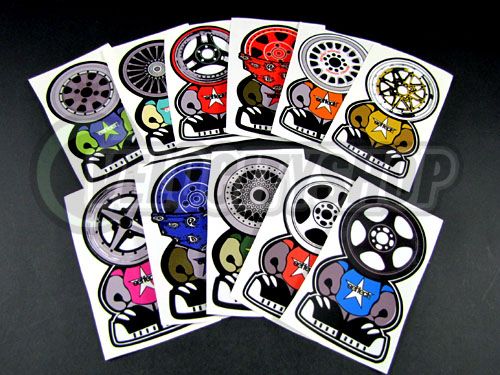 EEFFECT JDM wheel heads decal set Advan Spoon Work  