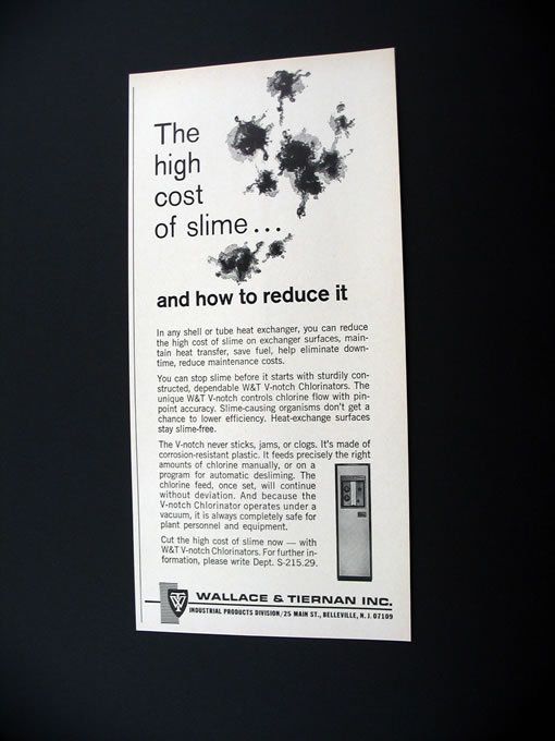 Wallace & Tiernan V notch Chlorinators 1969 print Ad  