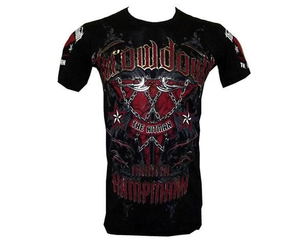 THROWDOWN BY AFFLICTION MARTIN KAMPMANN BLACK MMA T SHIRT  